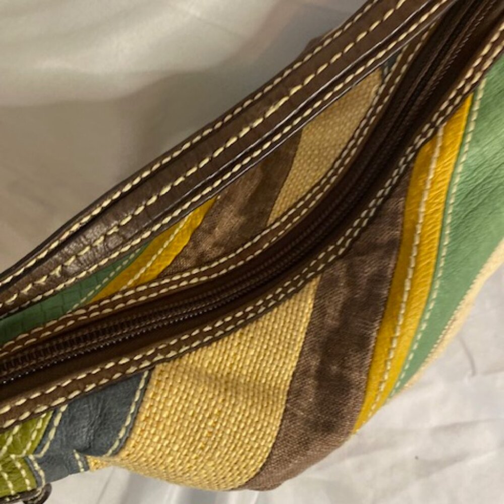 Fossil Multi-textured Striped Shoulder Hobo bag - Picture 4 of 11